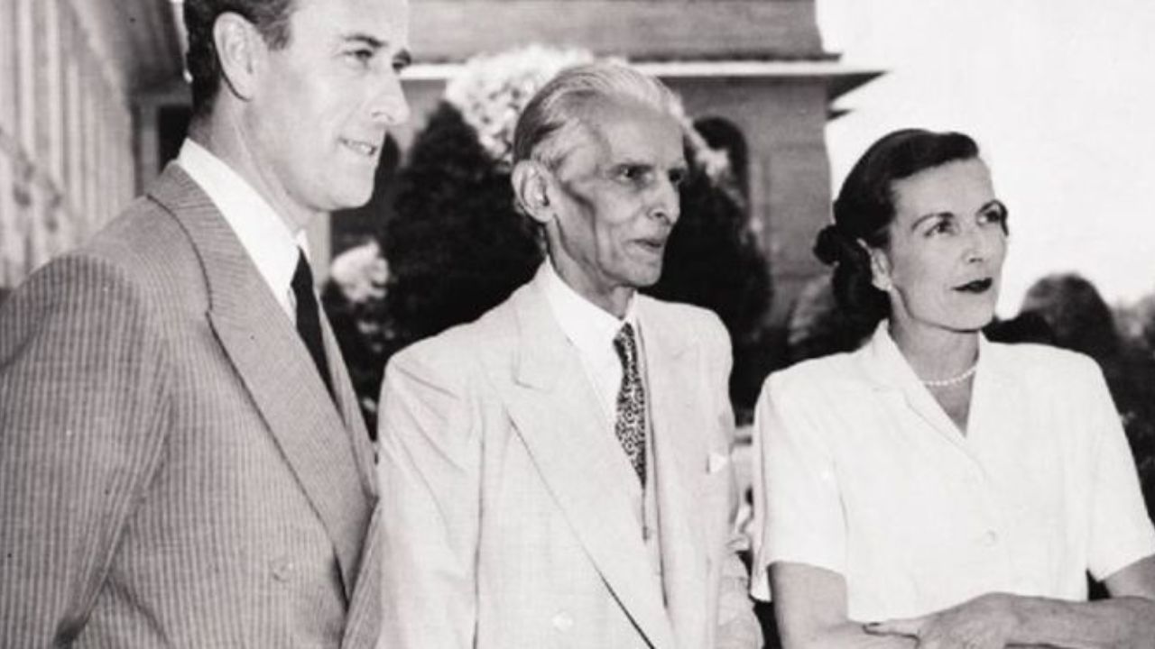 Lord and Lady Mountbatten with Jinnah