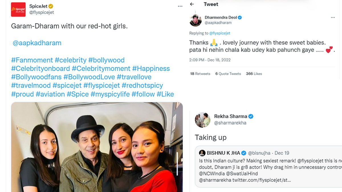 spice jet and NCW tweet