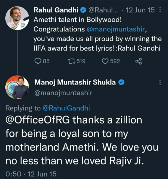 rahul gandhi, manoj muntashir, 