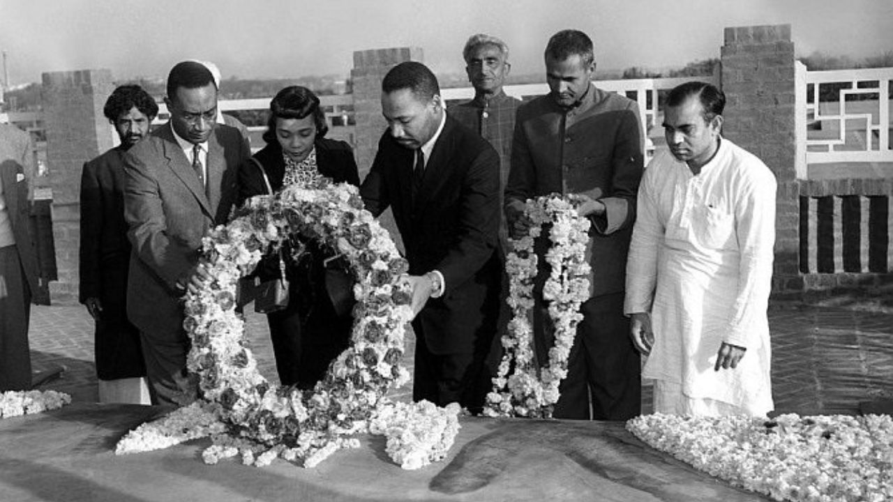 Martin Luthar King Jr at Rajghat