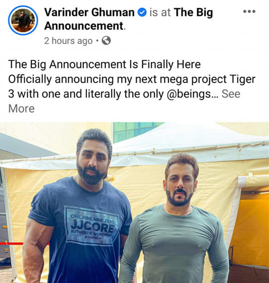 tiger 3, varinder ghuman, salman khan,