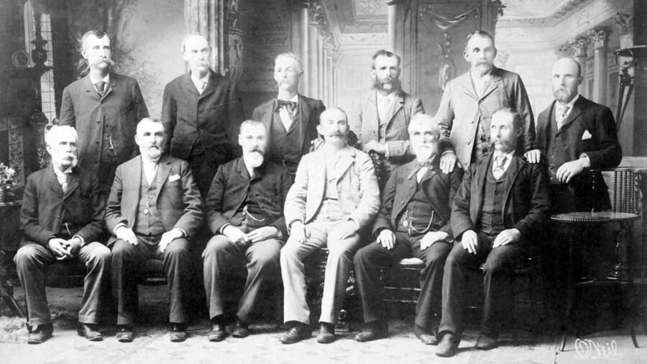 The all-male jury at the Lizzie Borden murder trial