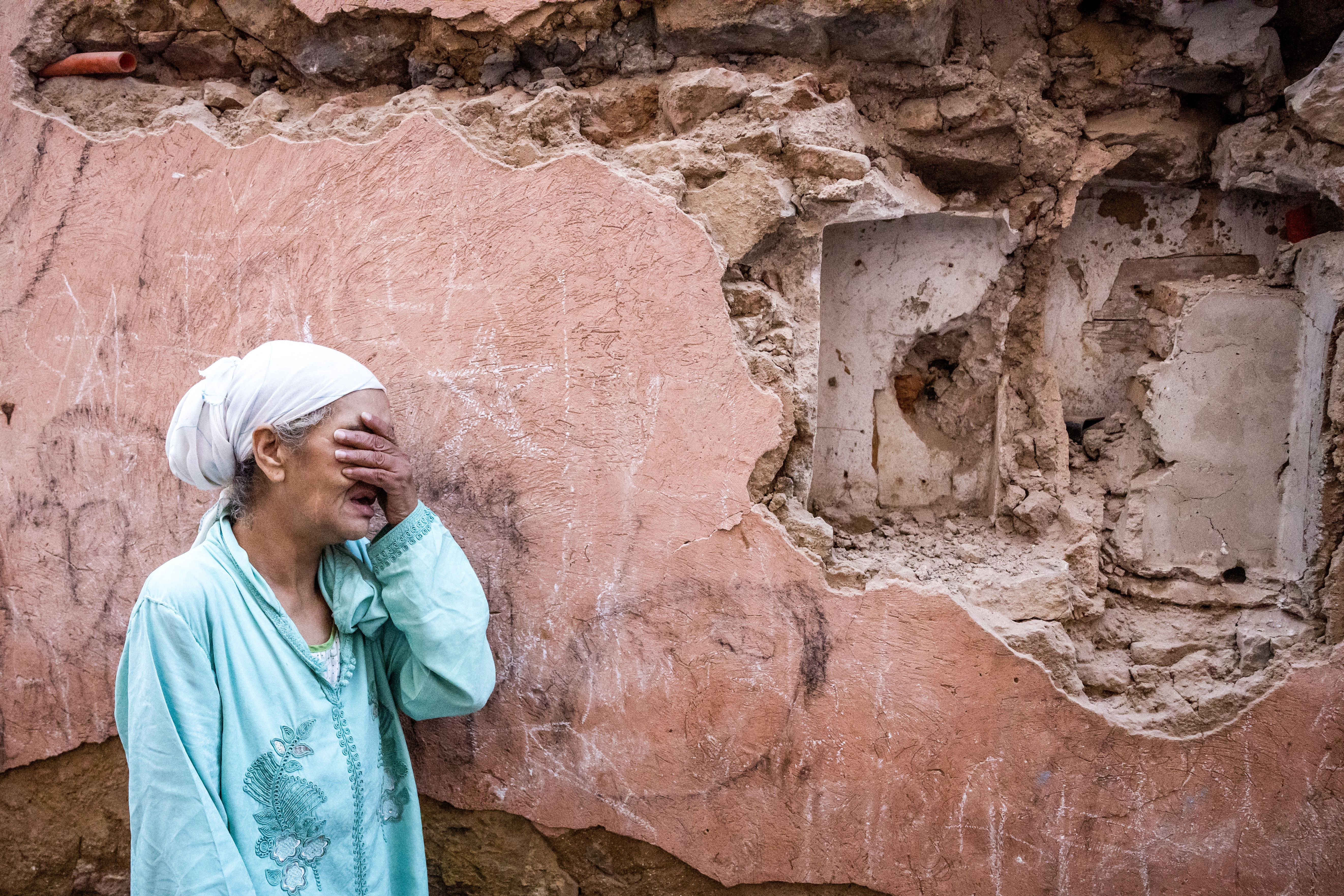 Morocco earthquake woman