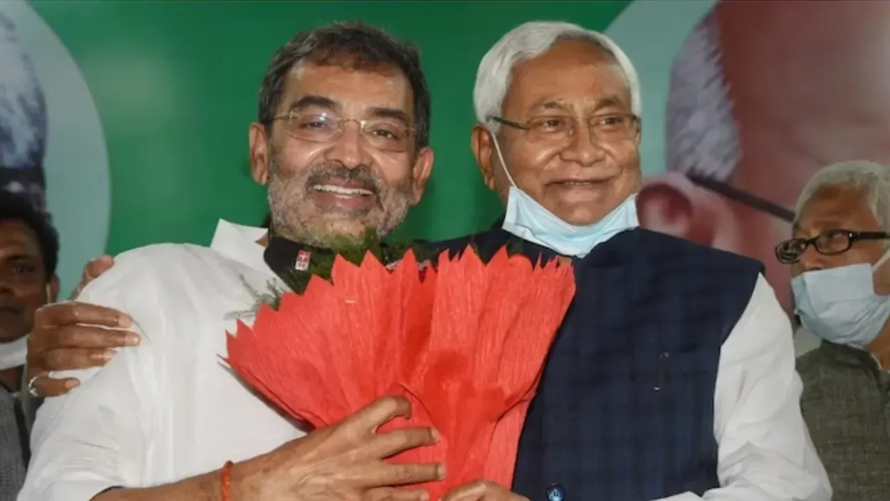 Nitish Kumar with Upendra Kushwaha