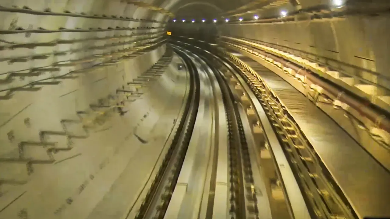 Kolkata underwater metro view