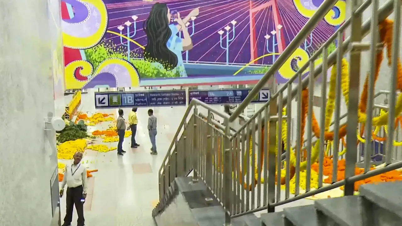 Kolkata underwater metro station