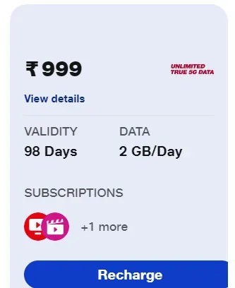 Jio brings back its Rs 999 prepaid plan, this time with better benefits: all details