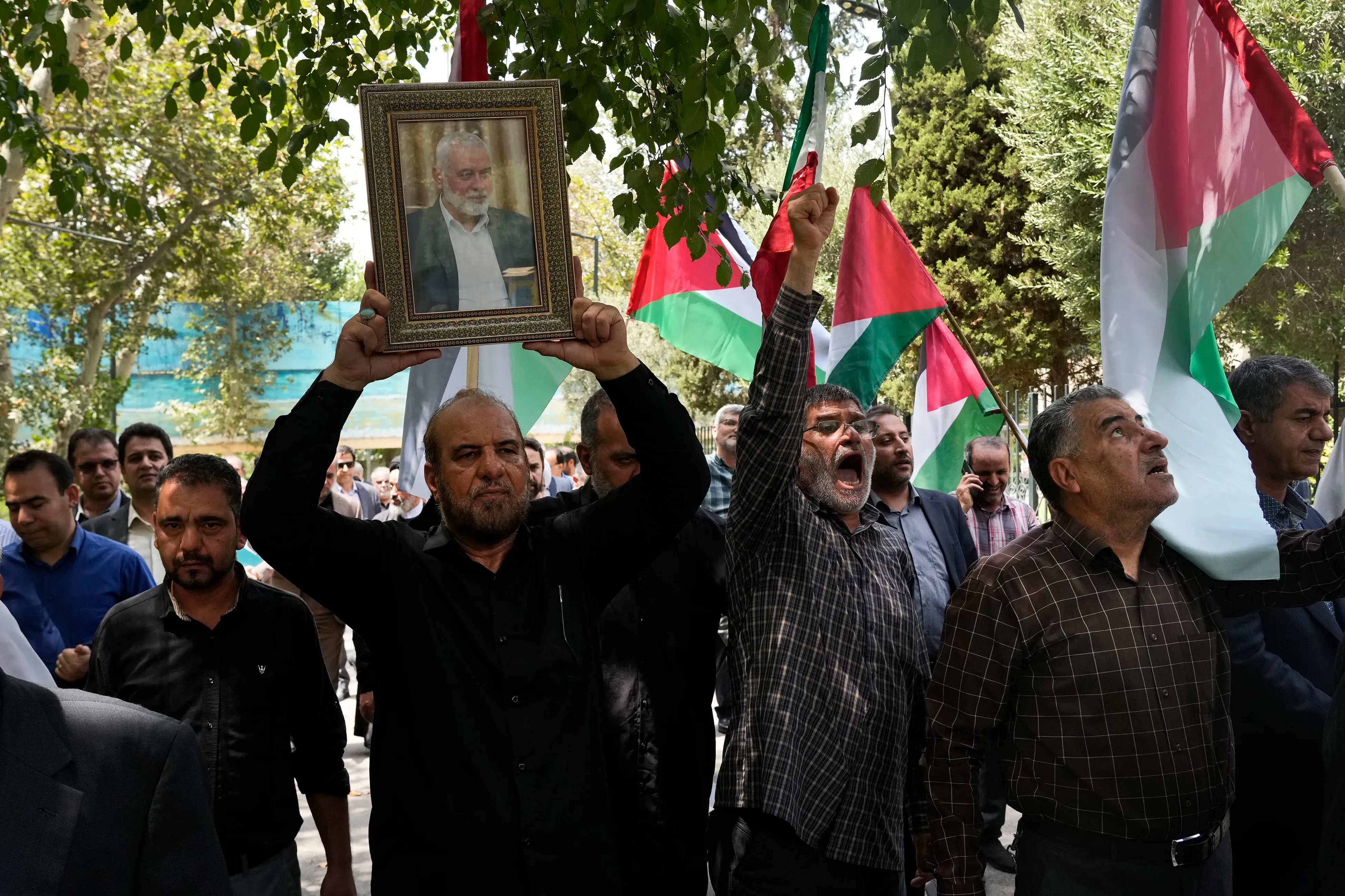 ismail haniyeh death protest