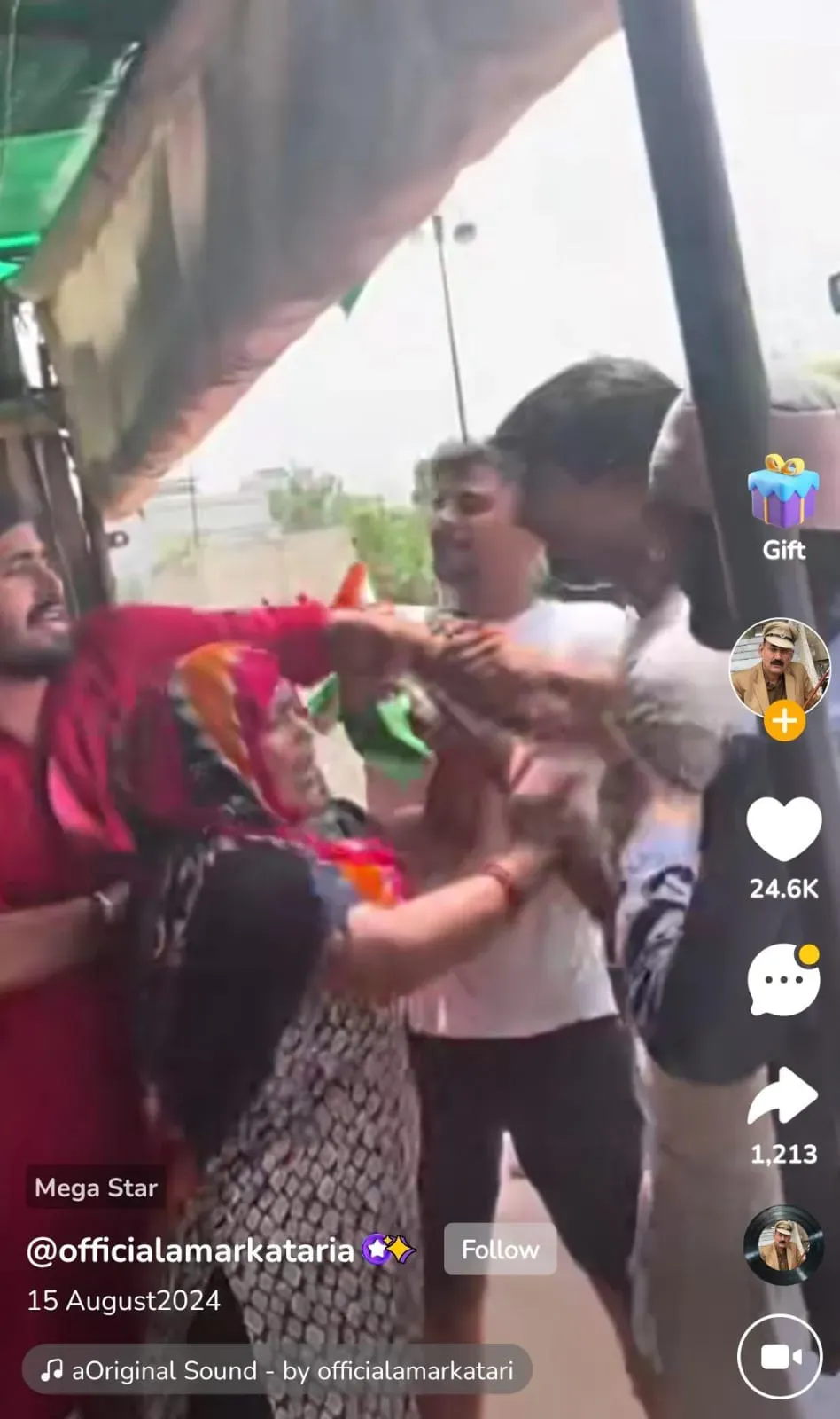 MOJ ऐप पर अमर कटारिया के वायरल वीडियो का स्क्रीनशॉट