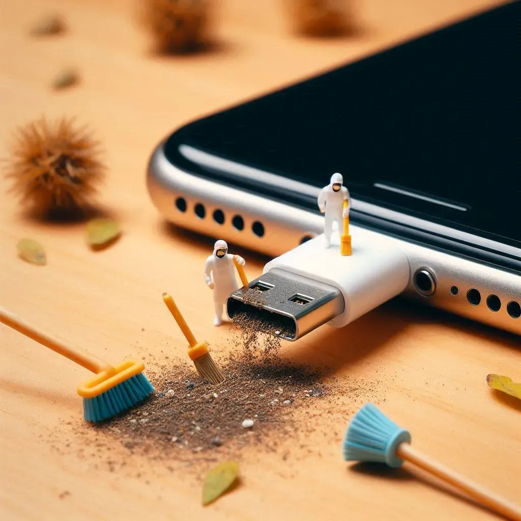 Clean your smartphone charging port and speakers with the help of isopropyl alcohol