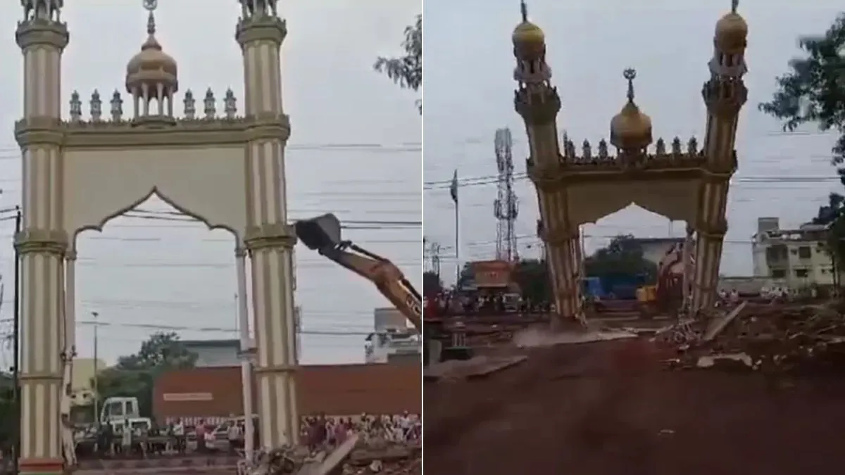 demolishment of illegal encroachment in bhilai