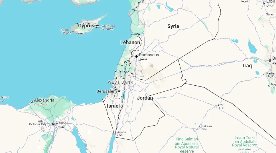 Israel Lebanon Map