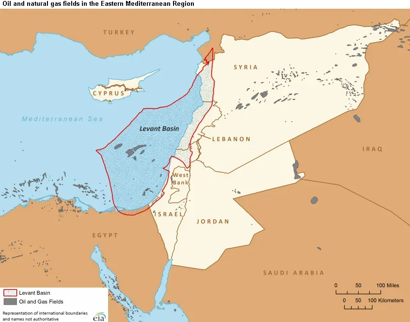 Oil and Gas fields - Israel