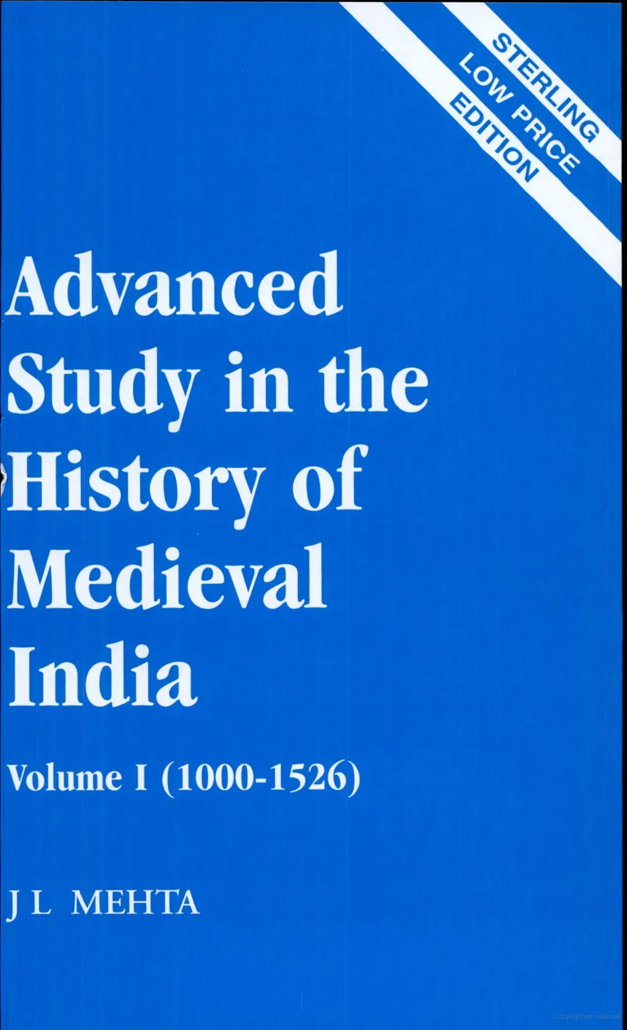 Advanced Study in the History of Medieval India