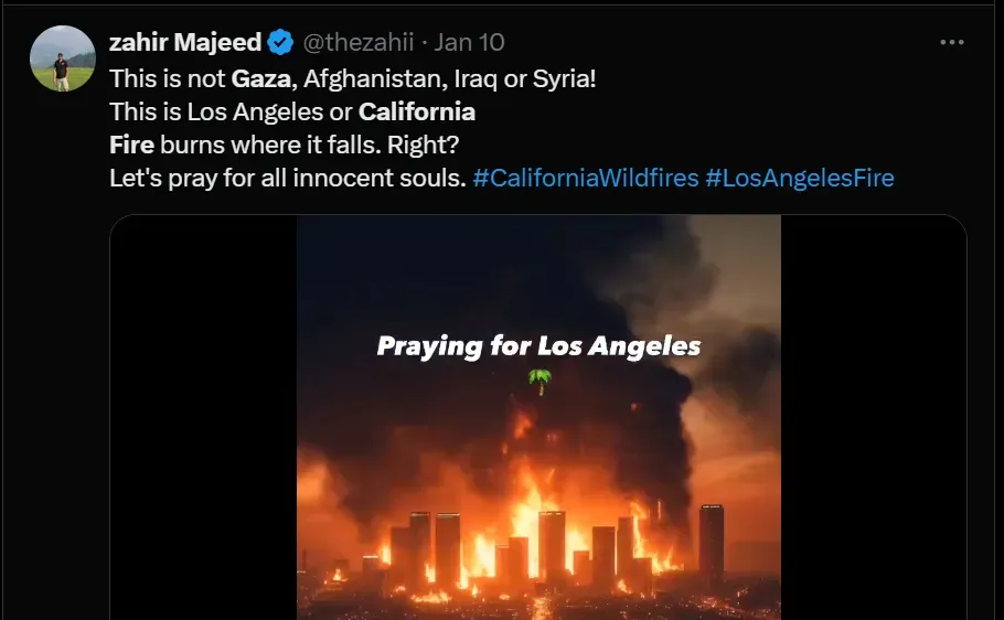 Gaza California Wildfire
