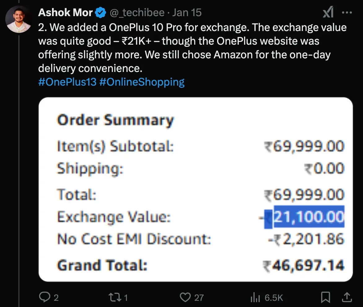 Exchange Your Phone on Amazon