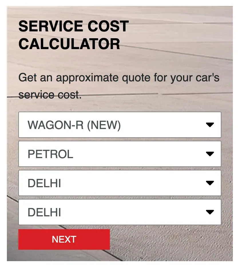 car service cost calculator