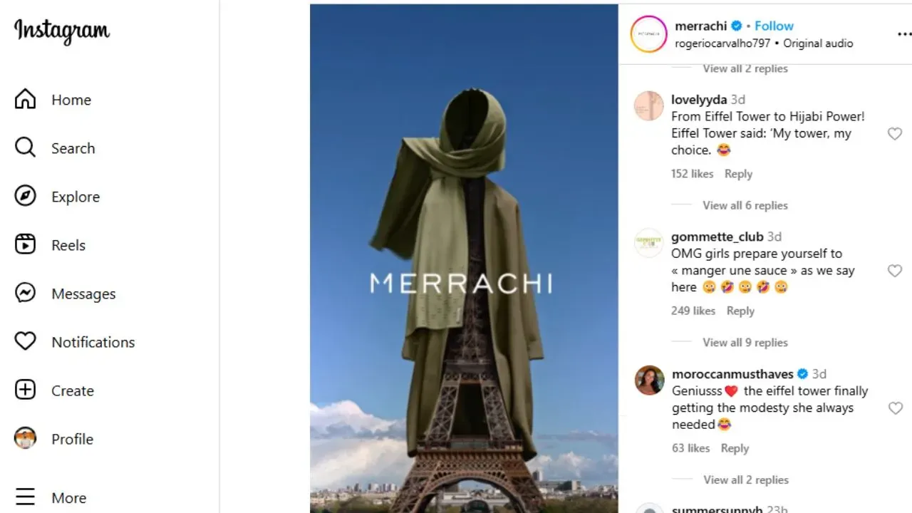 Eiffel Tower in Hijab