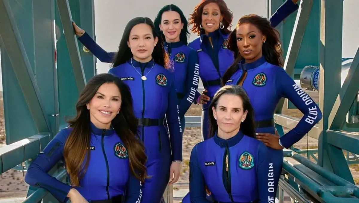 Katy Perry with all-female Blue Origin crew, spaceflight highlights star singer among notable women