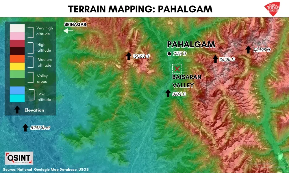 Terrain Mapping of Pahalgam
