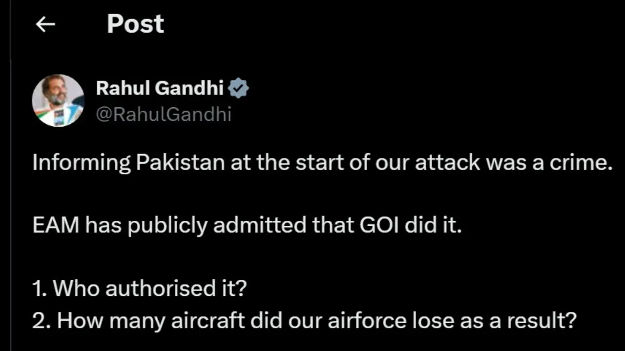 Rahul Gandhi S Jaishankar Post