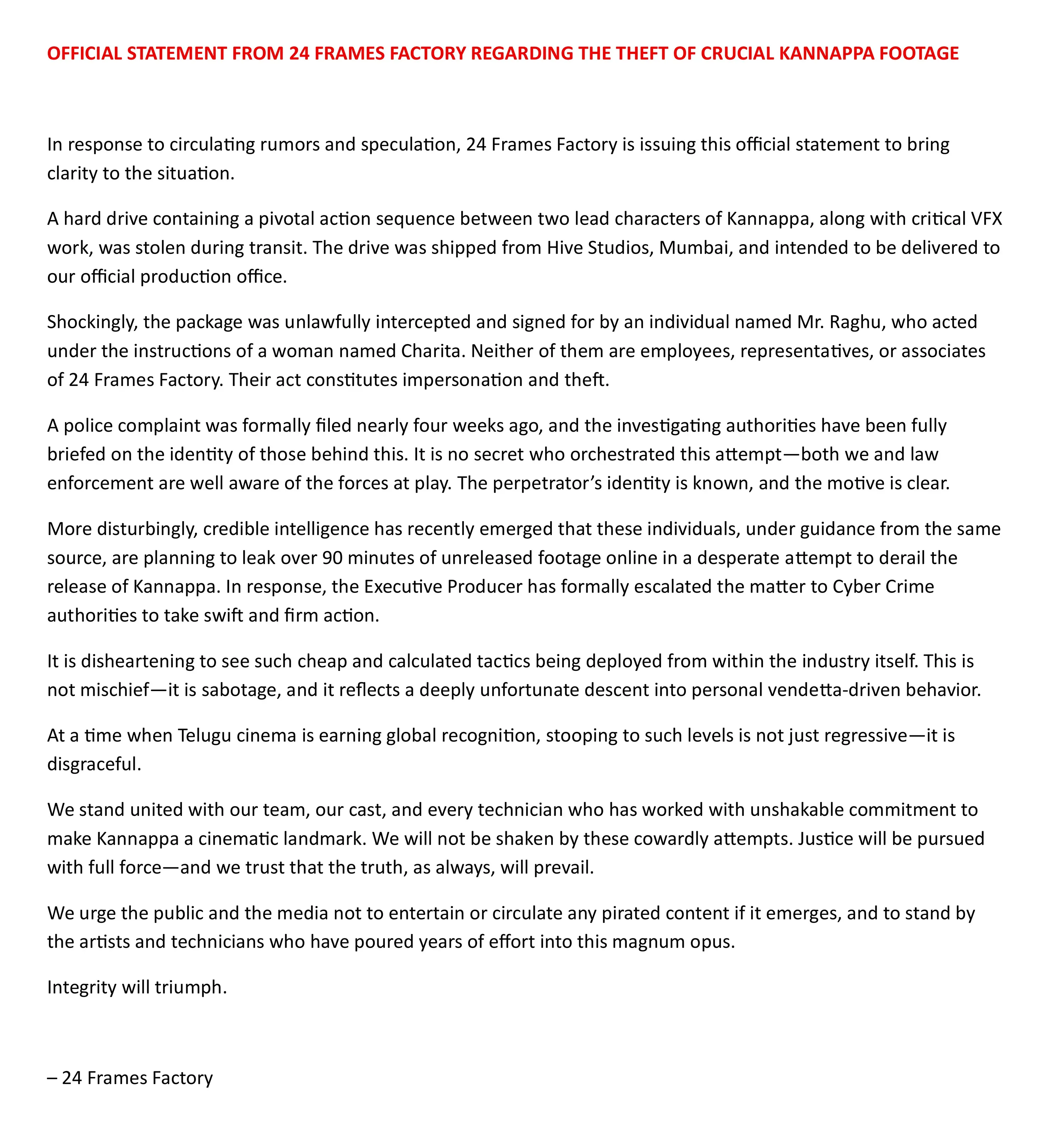 statement