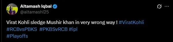 Virat Kohli Musheer Khan Controversy