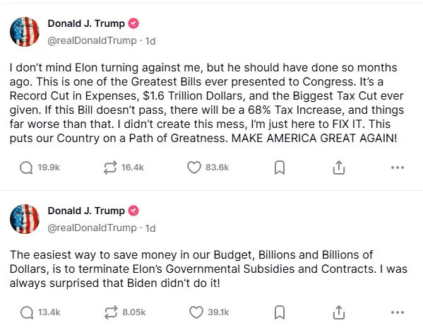 Trump Attacks Musk