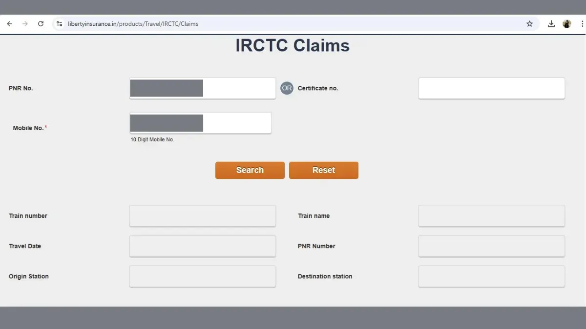 irctc insurance claim process