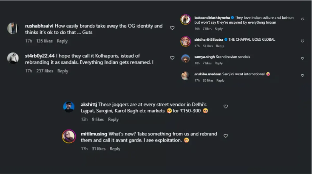 prada kolhapuri chappal social media reaction