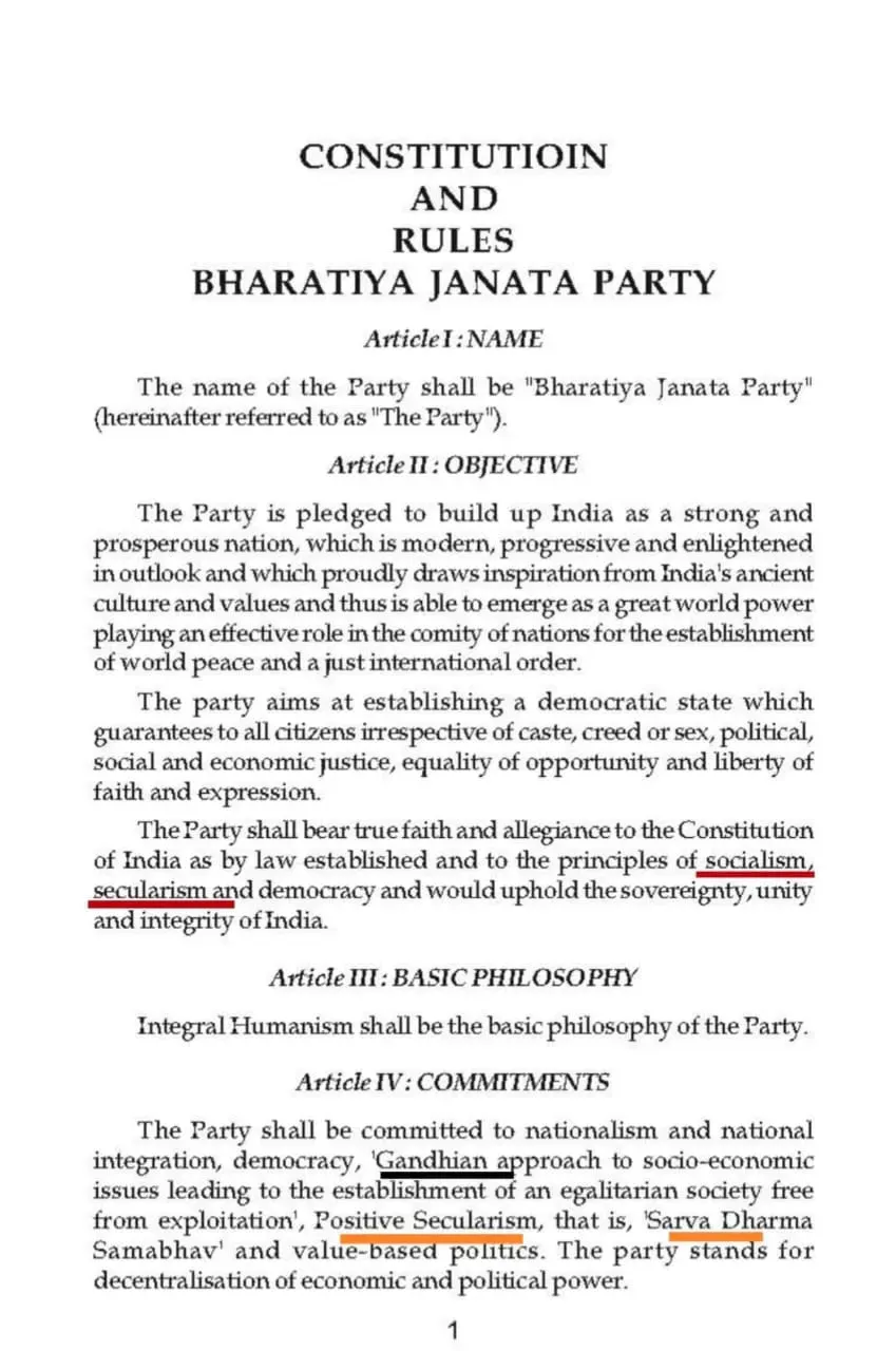 BJP Constitution