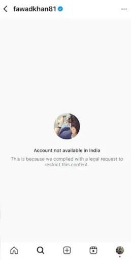 Pak Actors Account Ban
