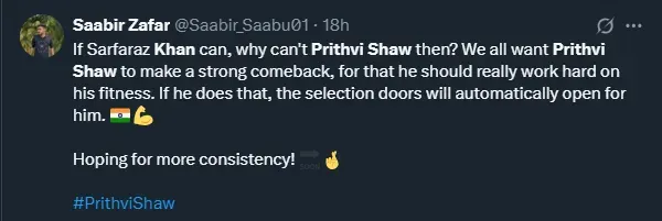 Prithvi Shaw