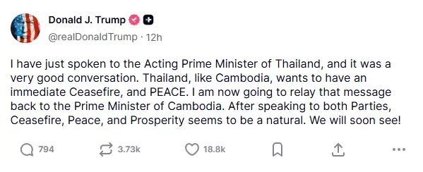 Thailand-Cambodia Ceasefire: