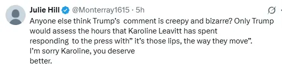 Donald Trump on Karoline Leavitt