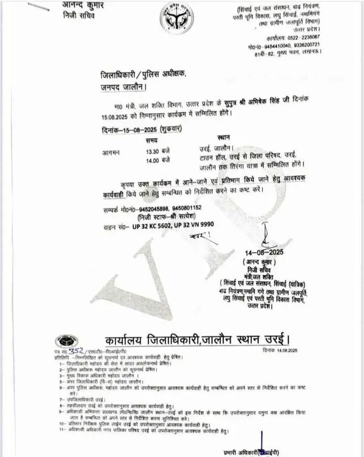 UP jalshakti ministers son vip protocol controversy