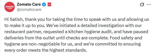 zomato reaction