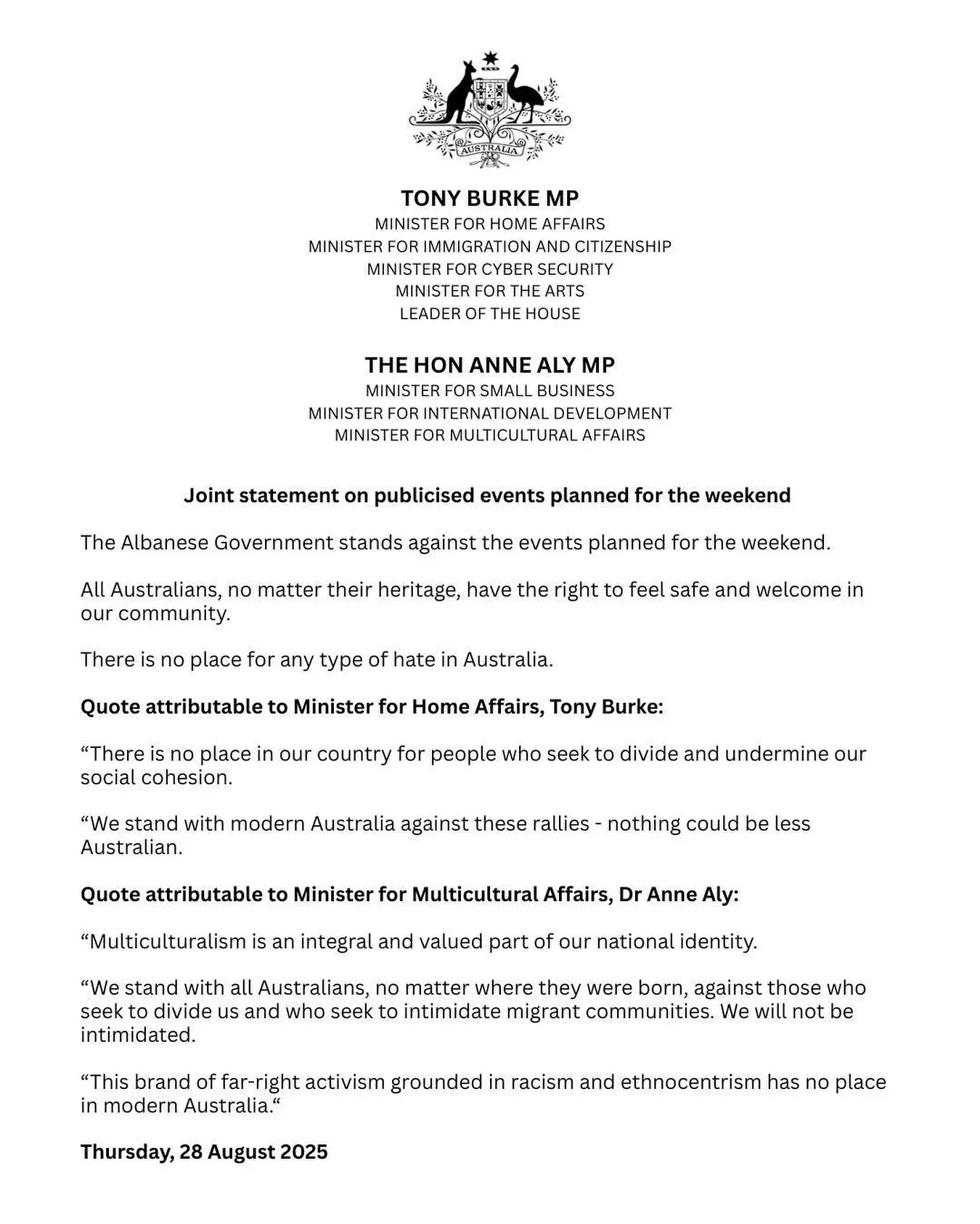 Australia Home Minister