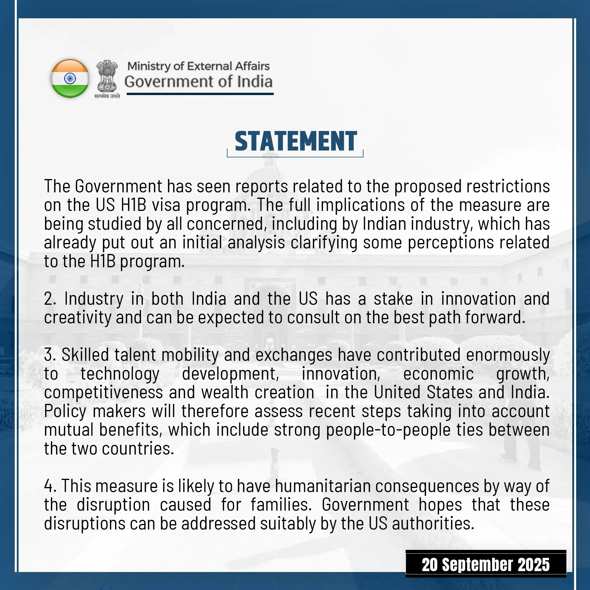 India on US H1B Visa