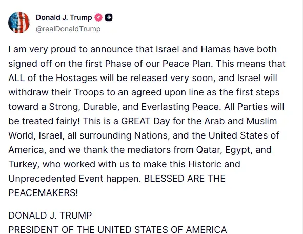 donald trump truth post
