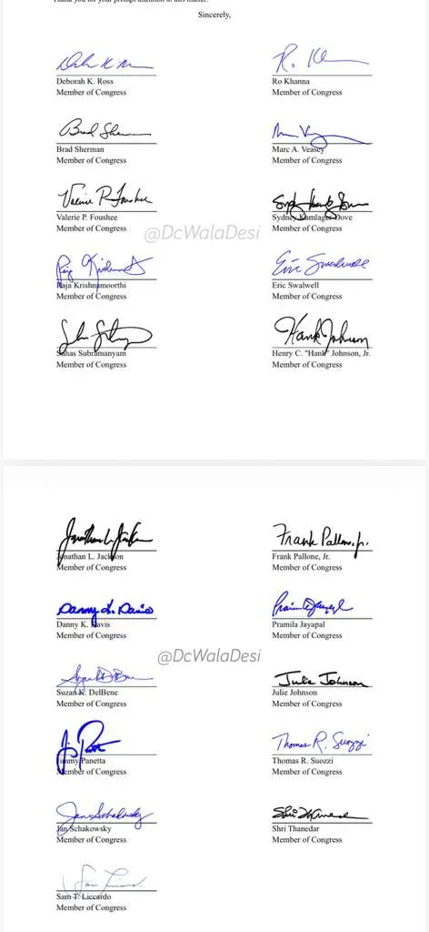 Congressmen Letter