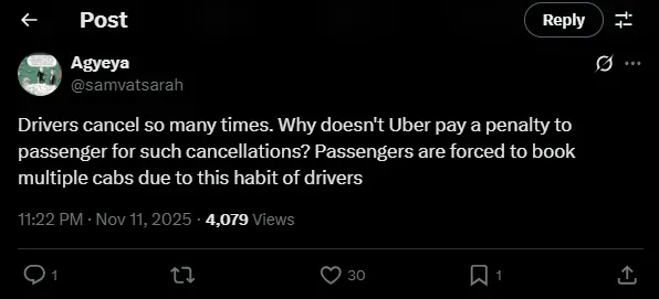 another x user comment