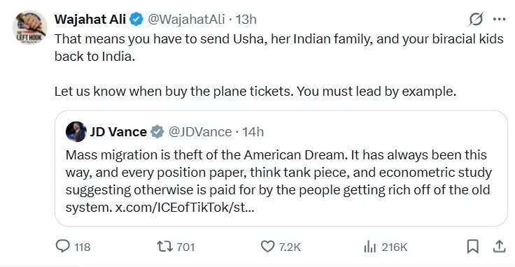 JD Vance's immigration remark