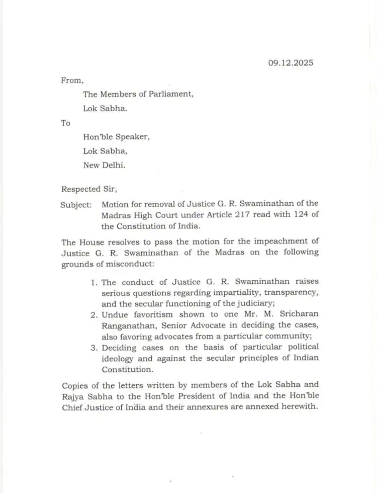 INDIA bloc MPs submit impeachment notice