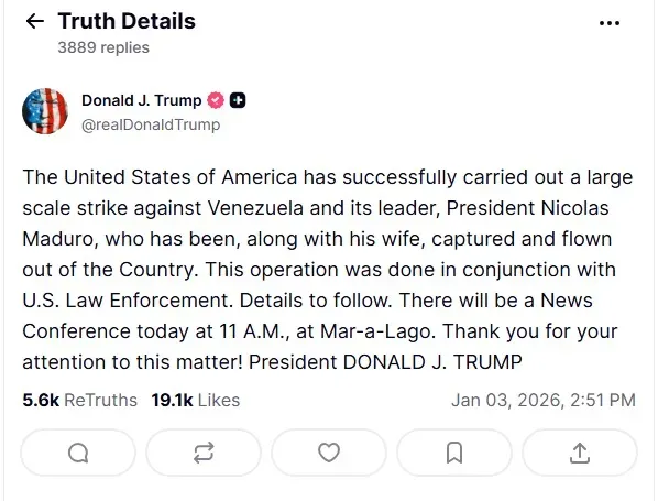 America Air Strike On Venezuela