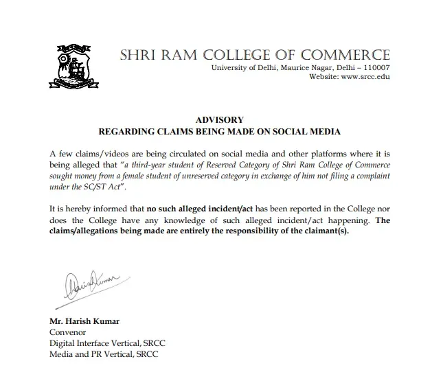 Dalit student alleges UGC Act on girl fact check