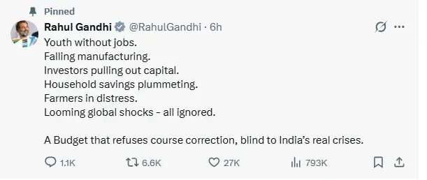 rahul gandhi budget