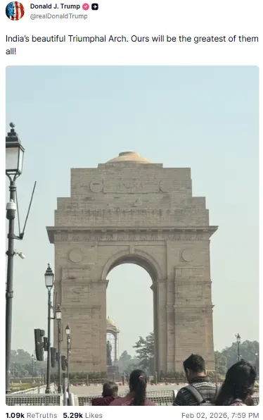 donald trump india gate