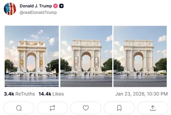 donald trump independence arch
