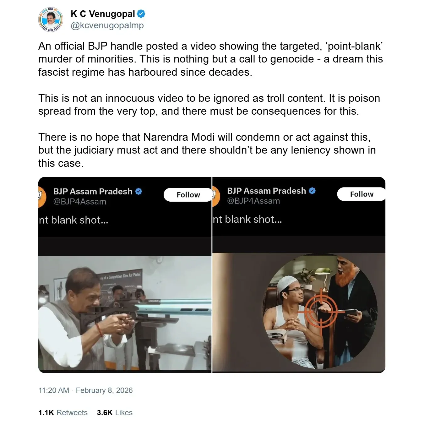 KC Venugopal Himanta Biswa Sarma